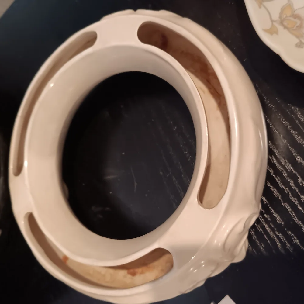 Floral Ceramic Vase and Dish Set